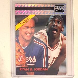 Michael Jordan/Nolan Ryan Pocket Pages Promo Card - Ryan & Jordan